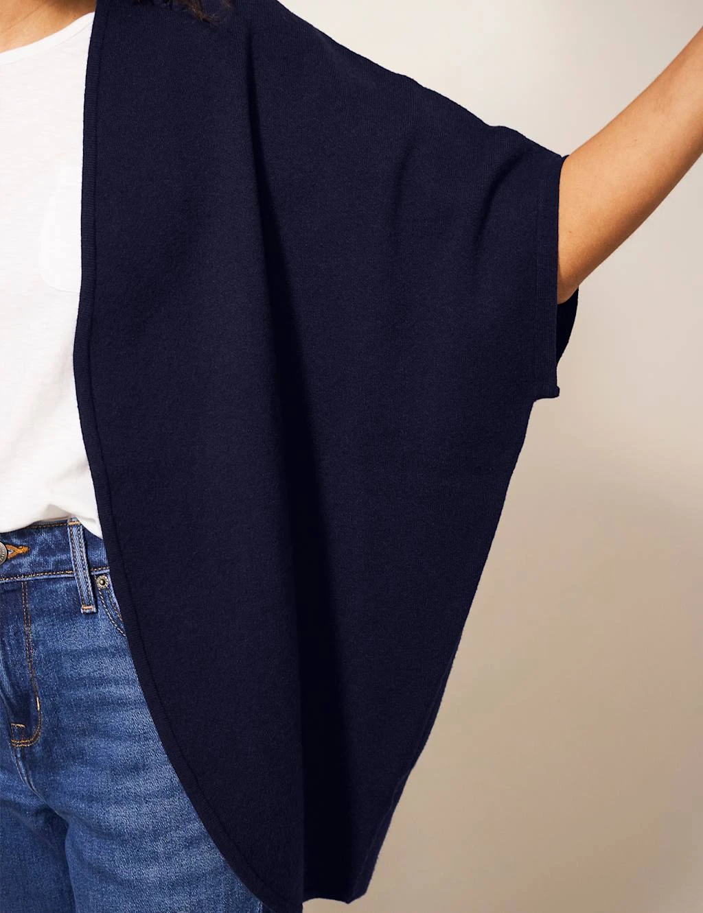 WHITE STUFF Cotton Rich V-Neck Relaxed Cardigan 5 WHITE STUFF Cotton Rich V-Neck Relaxed Cardigan - Image 5