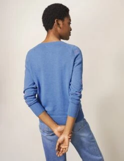 WHITE STUFF Pure Cotton Embroidered Cardigan -Cyberjammies Store SD 10 T83 4057W E4 X EC 1