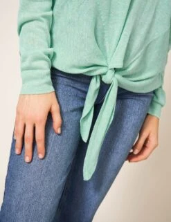 WHITE STUFF V-Neck Tie Front Jumper 8 WHITE STUFF V-Neck Tie Front Jumper -Cyberjammies Store SD 10 T83 4069W J0 X EC 2