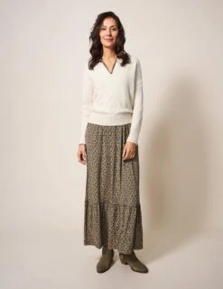 WHITE STUFF Cable Knit Notch Neck Jumper -Cyberjammies Store SD 10 T83 4072W K0 X EC 2