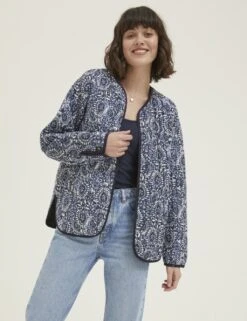 Pure Cotton Floral Quilted Jacket -Cyberjammies Store SD 10 T83 4587W F4 X EC 1