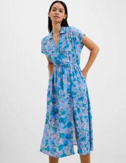French Connection Floral Midi Wrap Dress