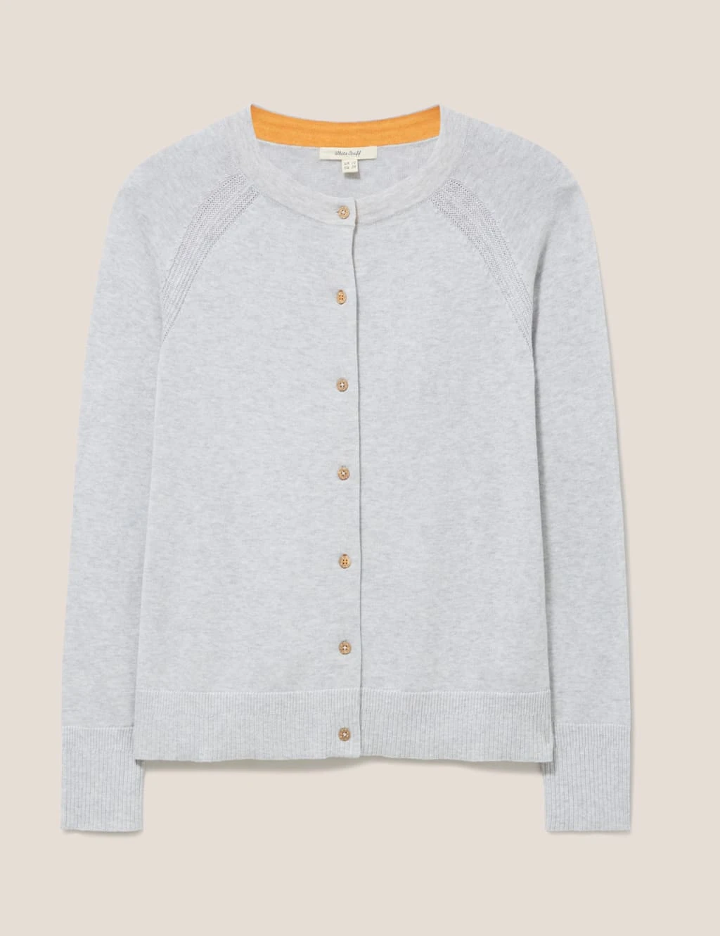 WHITE STUFF Pure Cotton Crew Neck Cardigan 2 WHITE STUFF Pure Cotton Crew Neck Cardigan - Image 2