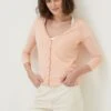 Pure Cotton V-Neck Button Front Cardigan