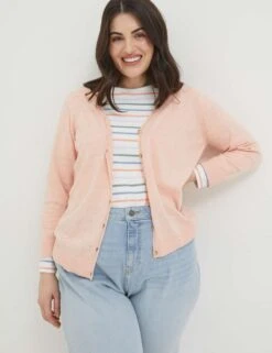 Pure Cotton V-Neck Button Front Cardigan -Cyberjammies Store SD 10 T83 5098W A0 X EC 3