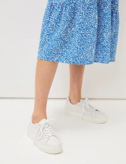 Leather Lace Up Chunky Trainers