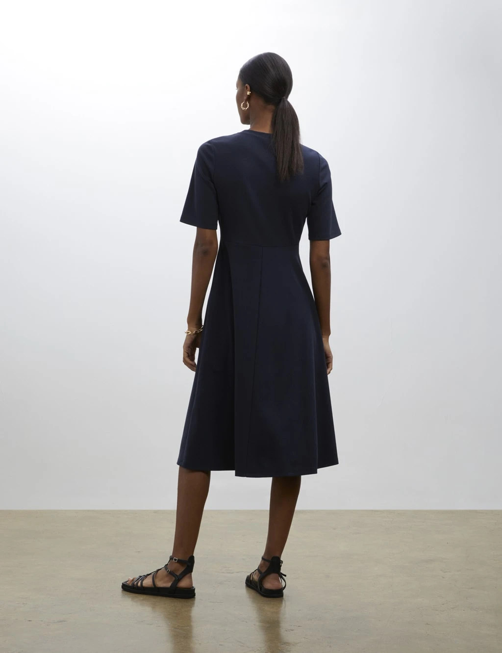 Round Neck Midi Swing Dress 2 Round Neck Midi Swing Dress - Image 2