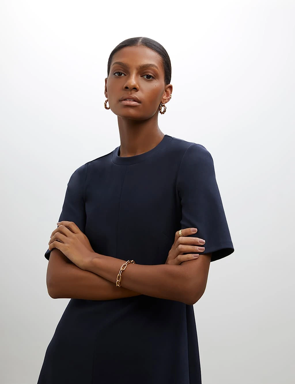 Round Neck Midi Swing Dress 3 Round Neck Midi Swing Dress - Image 3