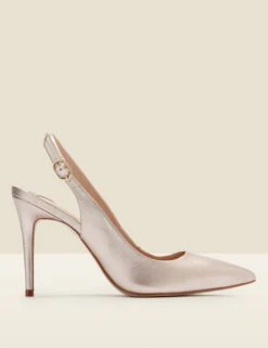 Suede Stiletto Heel Slingback Shoes