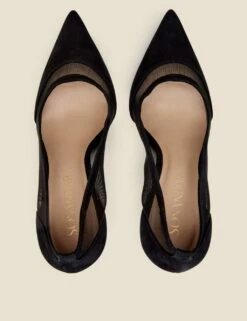 Suede Mesh Detail Stiletto Heel Court Shoes -Cyberjammies Store SD 10 T83 5770 Y0 X EC 1