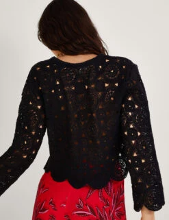 MONSOON Pure Cotton V-Neck Cropped Cardigan -Cyberjammies Store SD 10 T83 5795W Y0 X EC 2