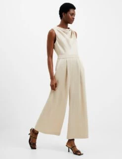 French Connection Satin Sleeveless Jumpsuit