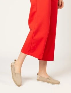 Jones Bootmaker Leather Suede Flat Espadrilles