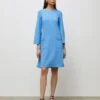 Button Detail Knee Length Shift Dress