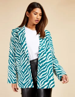 Animal Print Single Breasted Blazer -Cyberjammies Store SD 10 T83 6650W J0 X EC 1