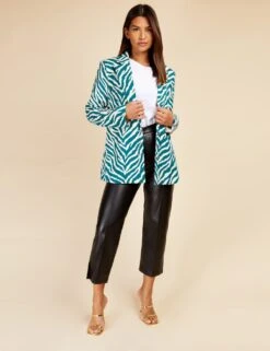 Animal Print Single Breasted Blazer -Cyberjammies Store SD 10 T83 6650W J0 X EC 4