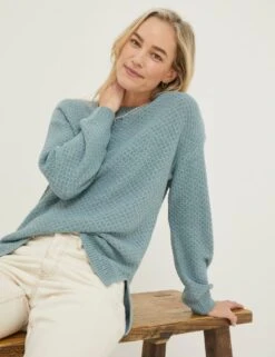 Textured Crew Neck Stepped Hem Jumper -Cyberjammies Store SD 10 T83 6902W E0 X EC 2