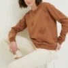 Pure Cotton Embroidered Sweatshirt