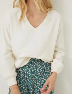 Cotton Rich V-Neck Sweatshirt -Cyberjammies Store SD 10 T83 6913W V0 X EC 2