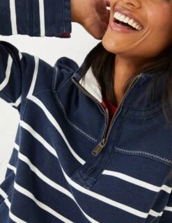 Pure Cotton Striped Funnel Neck Sweatshirt -Cyberjammies Store SD 10 T83 6975W F0 X EC 4