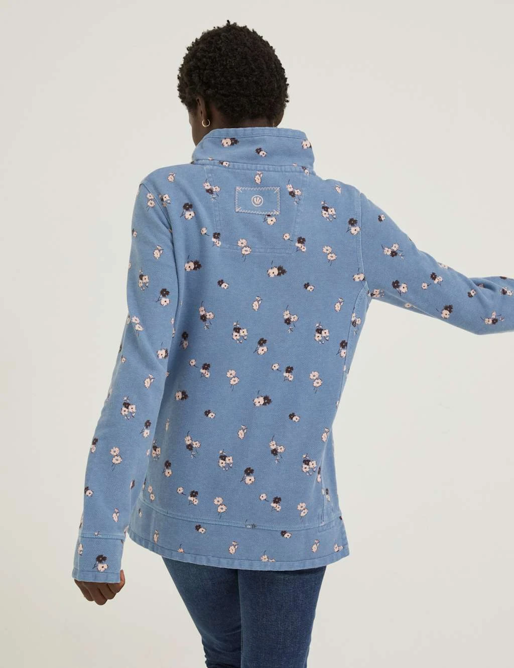 Pure Cotton Printed Funnel Neck Sweatshirt 4 Pure Cotton Printed Funnel Neck Sweatshirt - Image 4