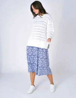 Pure Cotton Textured Split Hem Jumper 7 Pure Cotton Textured Split Hem Jumper -Cyberjammies Store SD 10 T83 7070W L0 X EC 1