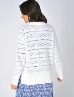 Pure Cotton Textured Split Hem Jumper 8 Pure Cotton Textured Split Hem Jumper -Cyberjammies Store SD 10 T83 7070W L0 X EC 3