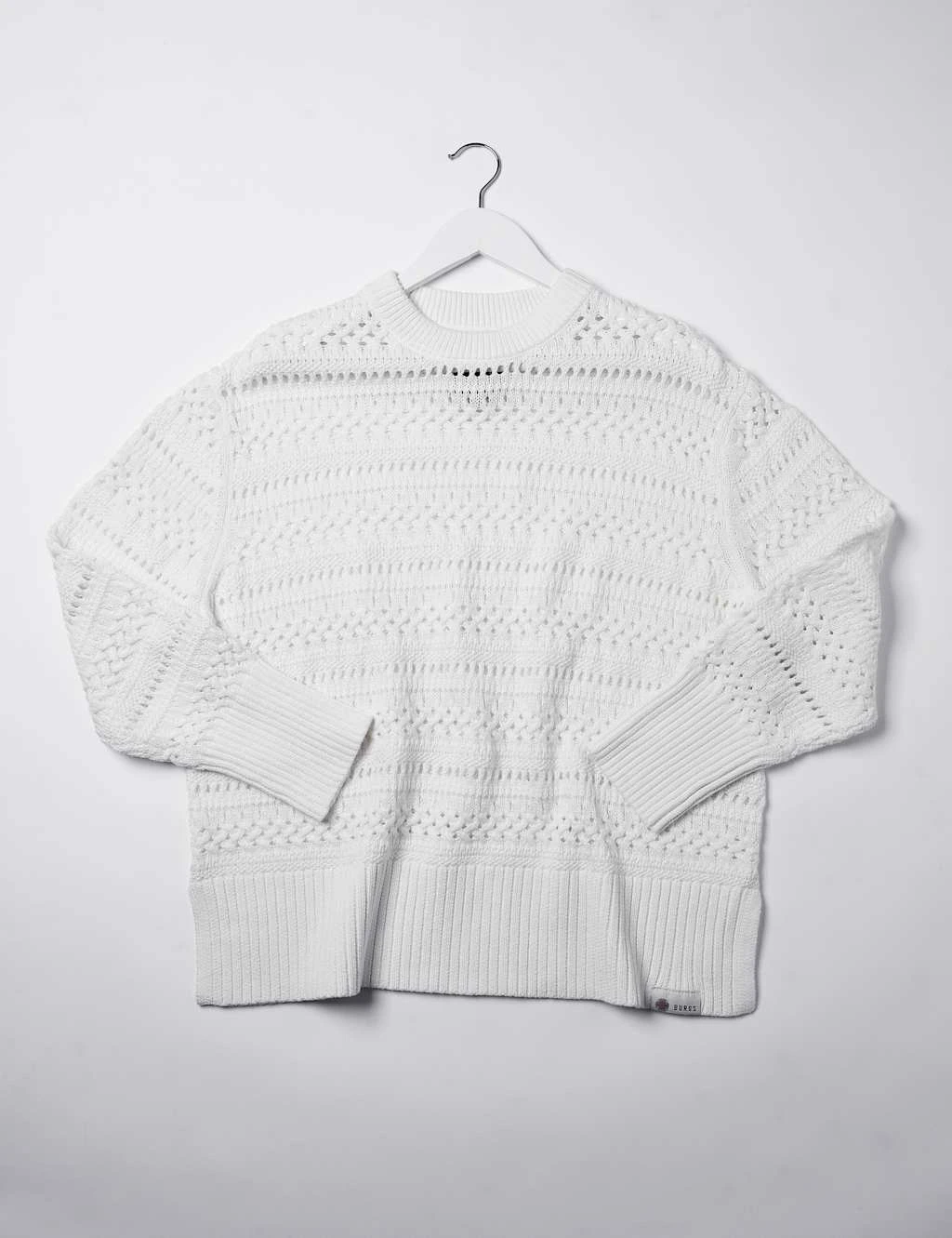 Pure Cotton Textured Split Hem Jumper 2 Pure Cotton Textured Split Hem Jumper - Image 2