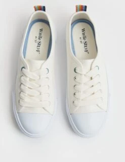 WHITE STUFF Canvas Flat Pumps -Cyberjammies Store SD 10 T83 7939 NB X EC 1