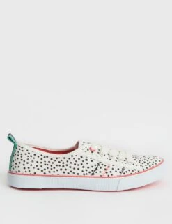 WHITE STUFF Canvas Spot Print Pumps
