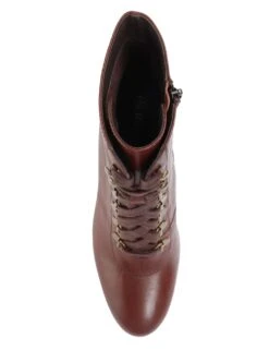 Jones Bootmaker Leather Lace-Up Block Heel Ankle Boots -Cyberjammies Store SD 10 T83 8525 VS X EC 1