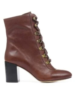 Jones Bootmaker Leather Lace-Up Block Heel Ankle Boots -Cyberjammies Store SD 10 T83 8525 VS X EC 3