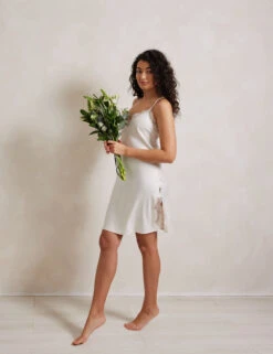 Satin Lace Trim Chemise -Cyberjammies Store Satin Lace Trim Chemise 2