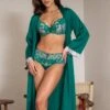 Pour Moi Satin & Lace Wide Sleeve Robe