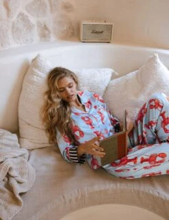 Satin Lobster Print Pyjama Set