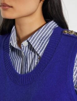 MONSOON Scoop Neck Button Detail Knitted Vest -Cyberjammies Store Scoop Neck Button Detail Knitted Vest 2