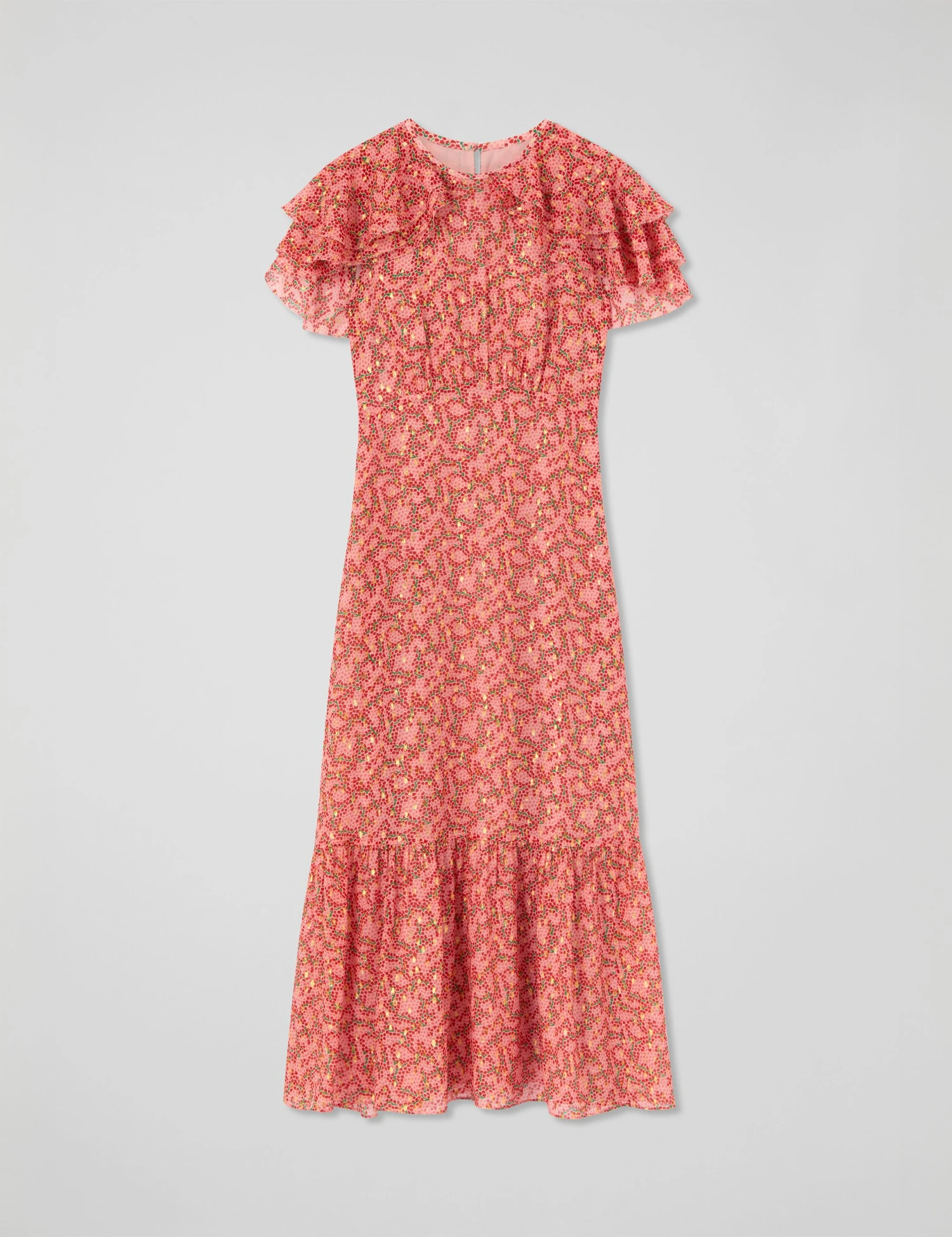 Silk Rich Ditsy Midaxi Tiered Skater Dress 2 Silk Rich Ditsy Midaxi Tiered Skater Dress - Image 2