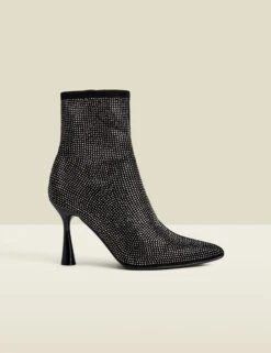 Sparkle Stiletto Heel Pointed Sock Boots