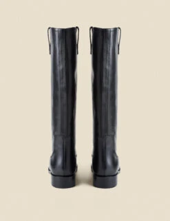 Square Toe Flat Leather Boots -Cyberjammies Store Square Toe Flat Leather Boots 2