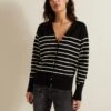 Striped V-Neck Cardigan