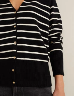 Striped V-Neck Cardigan -Cyberjammies Store Striped V Neck Cardigan 5