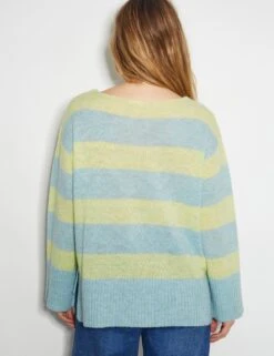 MONSOON Striped V-Neck Jumper With Wool -Cyberjammies Store Striped V Neck Jumper with Wool 3