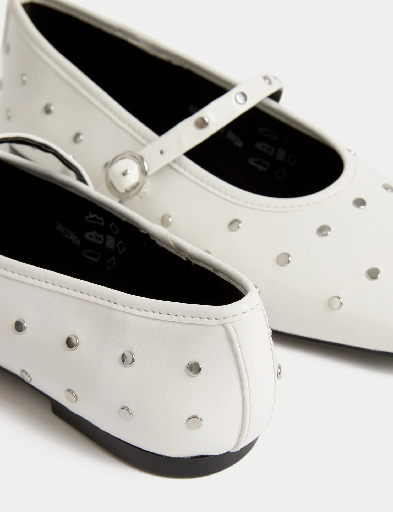 Studded Buckle Flat Ballet Pumps 3 Studded Buckle Flat Ballet Pumps - Image 3