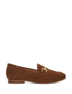 Dune London Suede Bar Flat Loafers