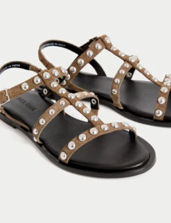 Suede Flat Gladiator Sandals -Cyberjammies Store Suede Flat Gladiator Sandals 2