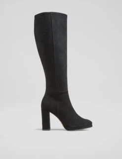 Suede Platform Knee High Boots
