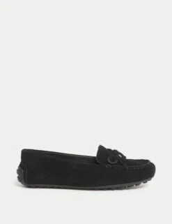 Suede Slip On Flat Loafers
