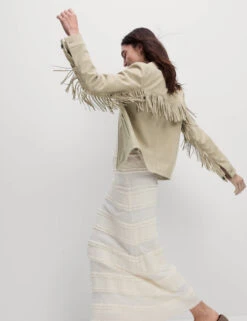Suedette Fringed Jacket