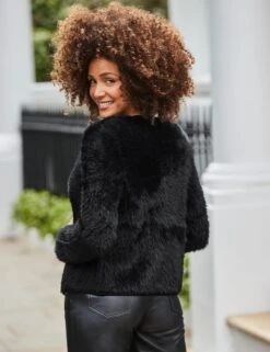 Textured Crew Neck Button Front Cardigan -Cyberjammies Store Textured Crew Neck Button Front Cardigan 4