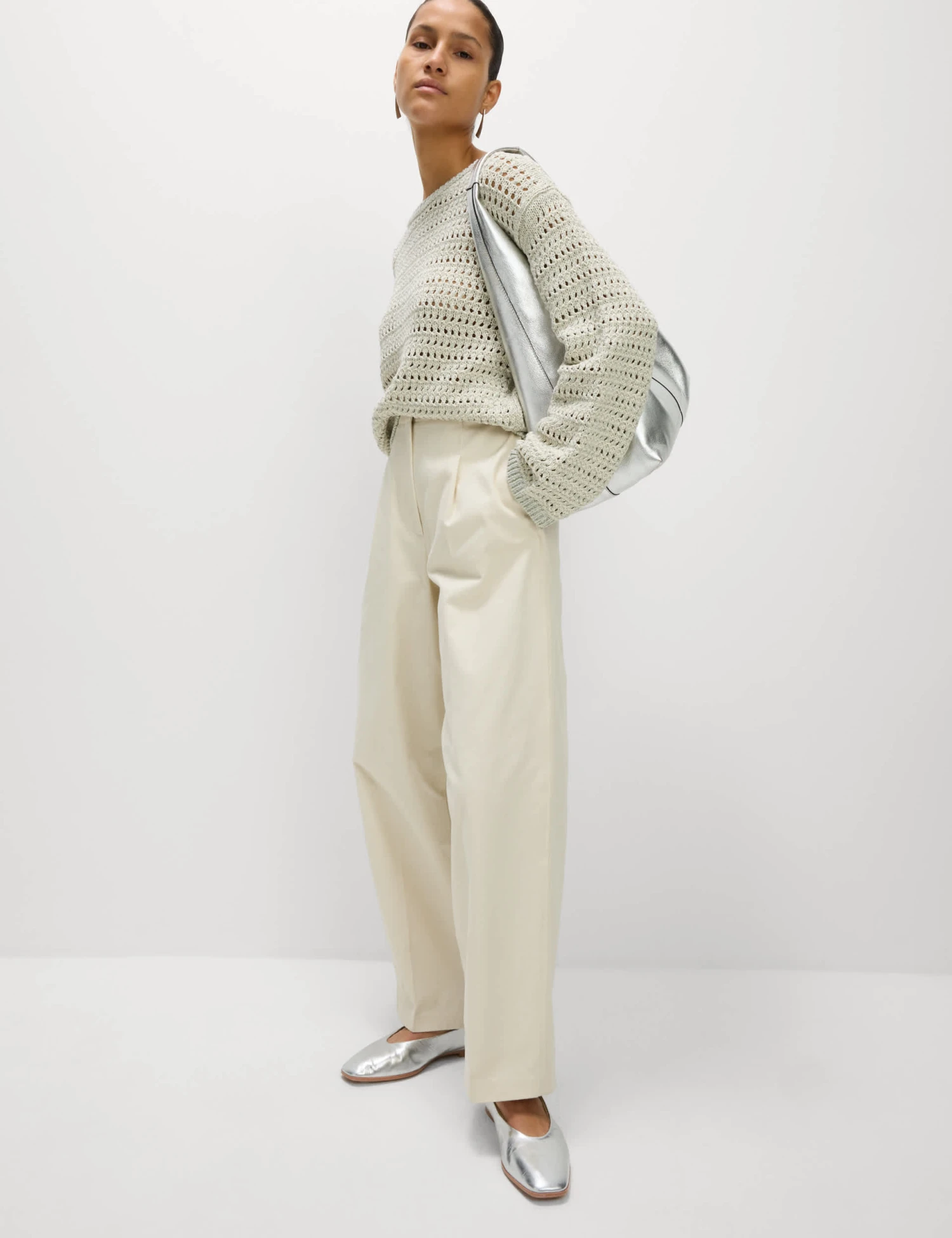 Textured Crew Neck Jumper With Cotton 3 Textured Crew Neck Jumper With Cotton - Image 3